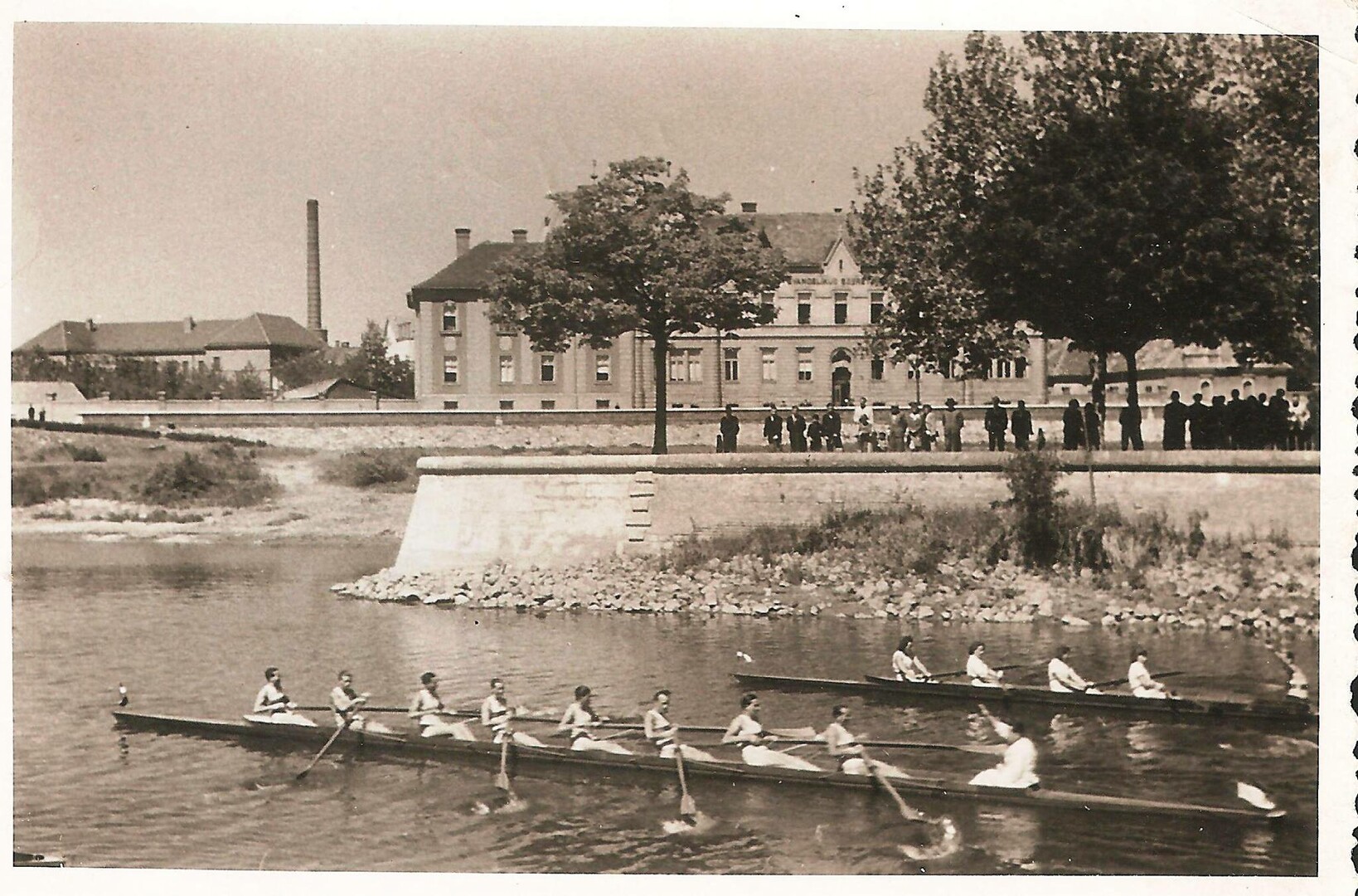 Vízisport a Rábán 1943-ban. Kép: Németh Vilmos 