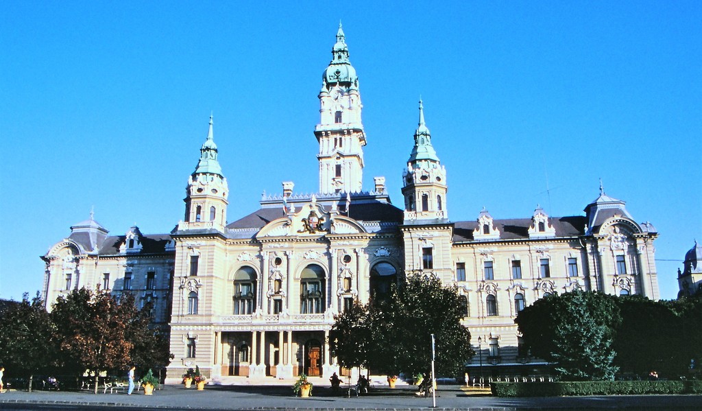 A városháza 1992-ben. Kép: Király Tamás/Régi Győr