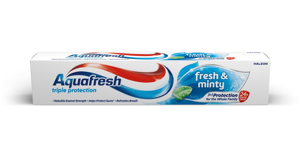 Az Aquafresh Fresh&Minty fogkrémből egy tubus a korábbi 100-ból elveszítette negyedét, immár 75 ml.