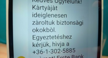 A „rendelés” lenyomását követő 5 percben azonban ezt az üzenet kaptuk a bankunktól.-2