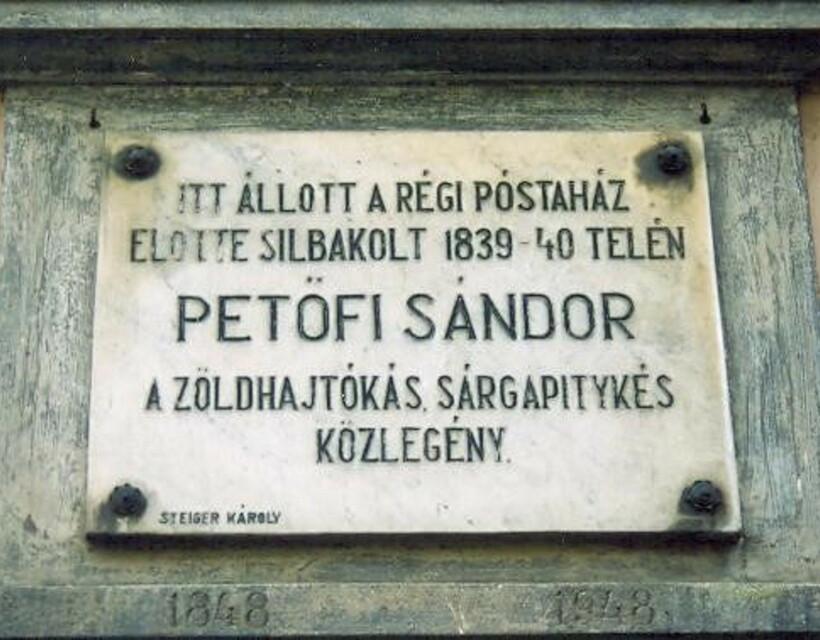 Petőfi emléktábla Sopron