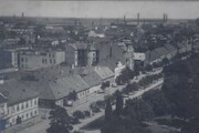 Látkép a Városháza tornyából az 1920-as években. Kép Régi Győr-14